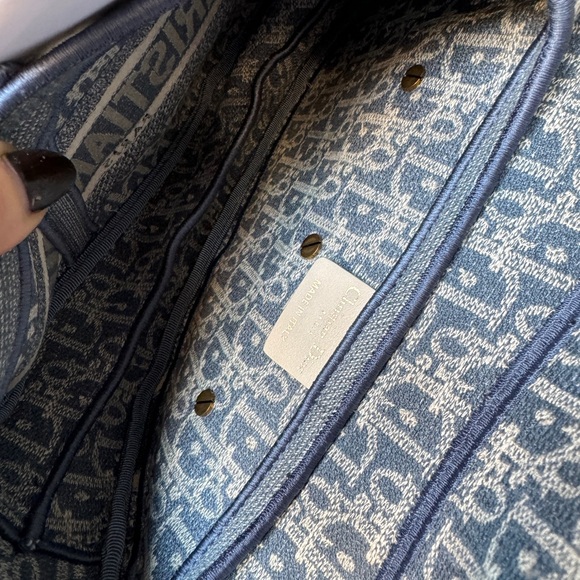 Dior Oblique Jacquard Saddle Bag Blue - Picture 10 of 12